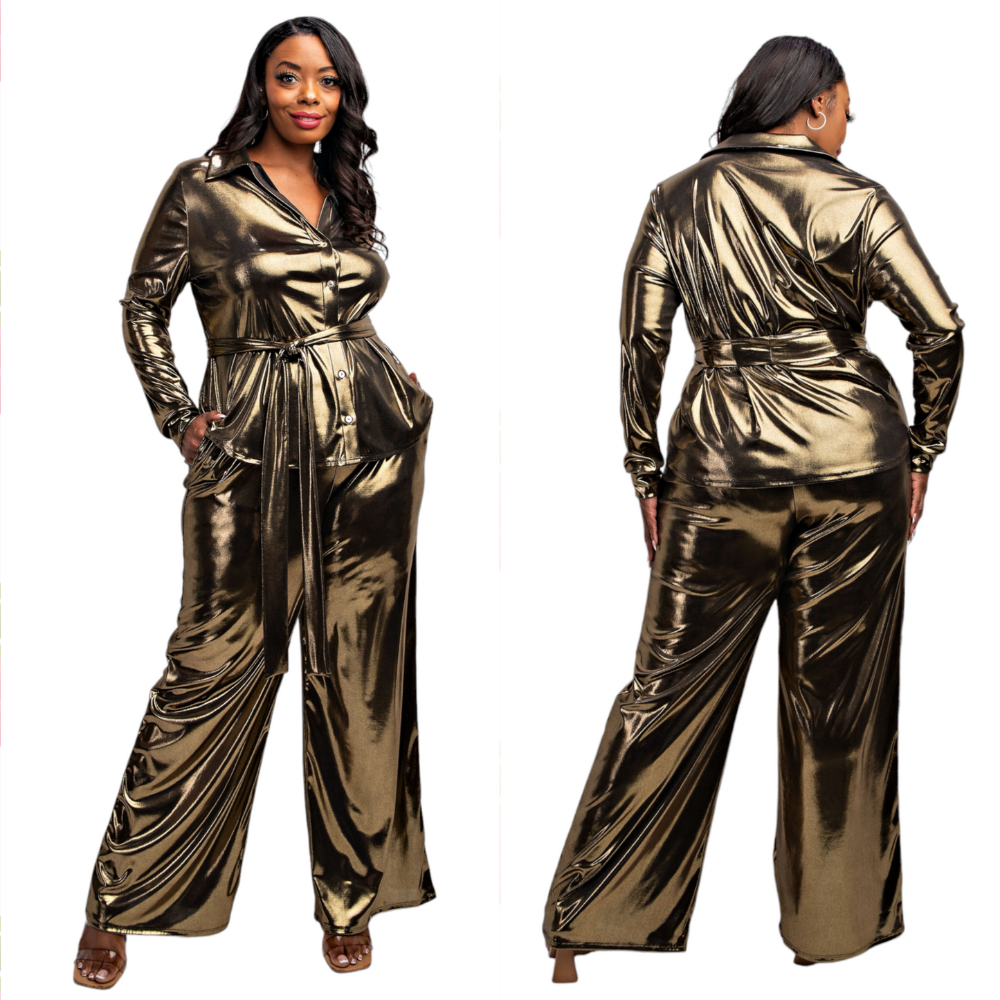 LIFE IS GOLDEN PANTS SET