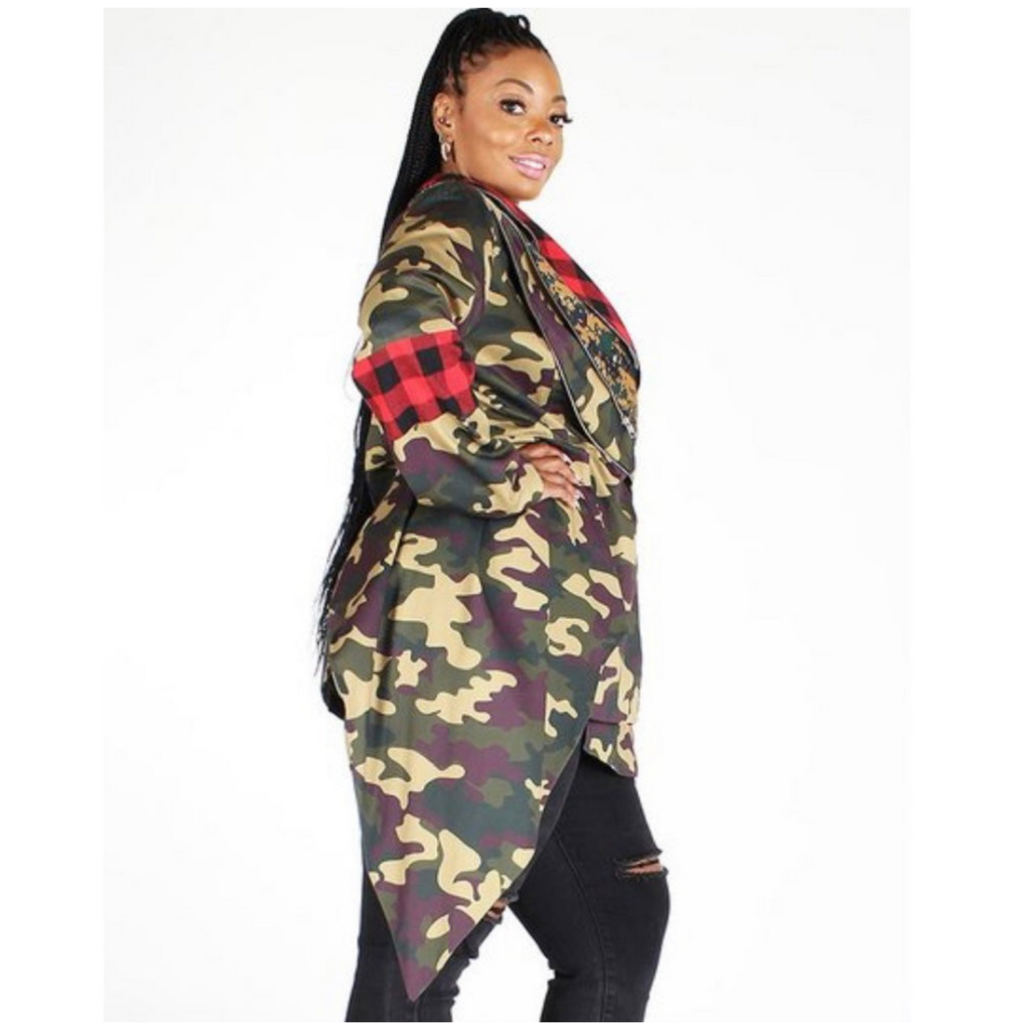 UNIQUE SEQUINS CAMOUFLAGE JACKET