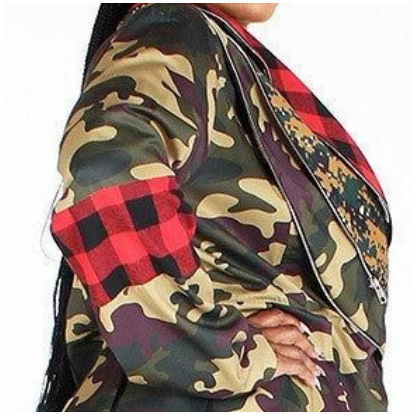 UNIQUE SEQUINS CAMOUFLAGE JACKET