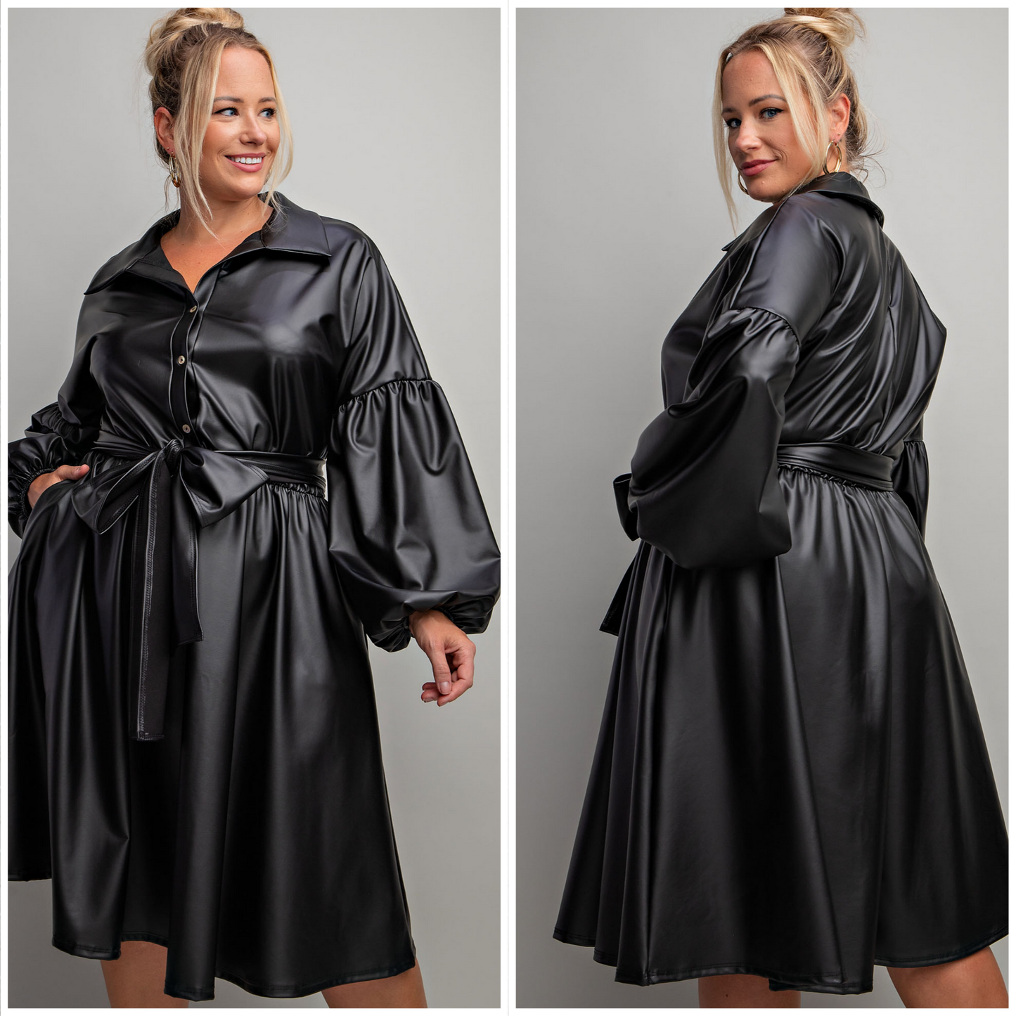 I WEAR IT WELL FAUX LEATHER DRESS