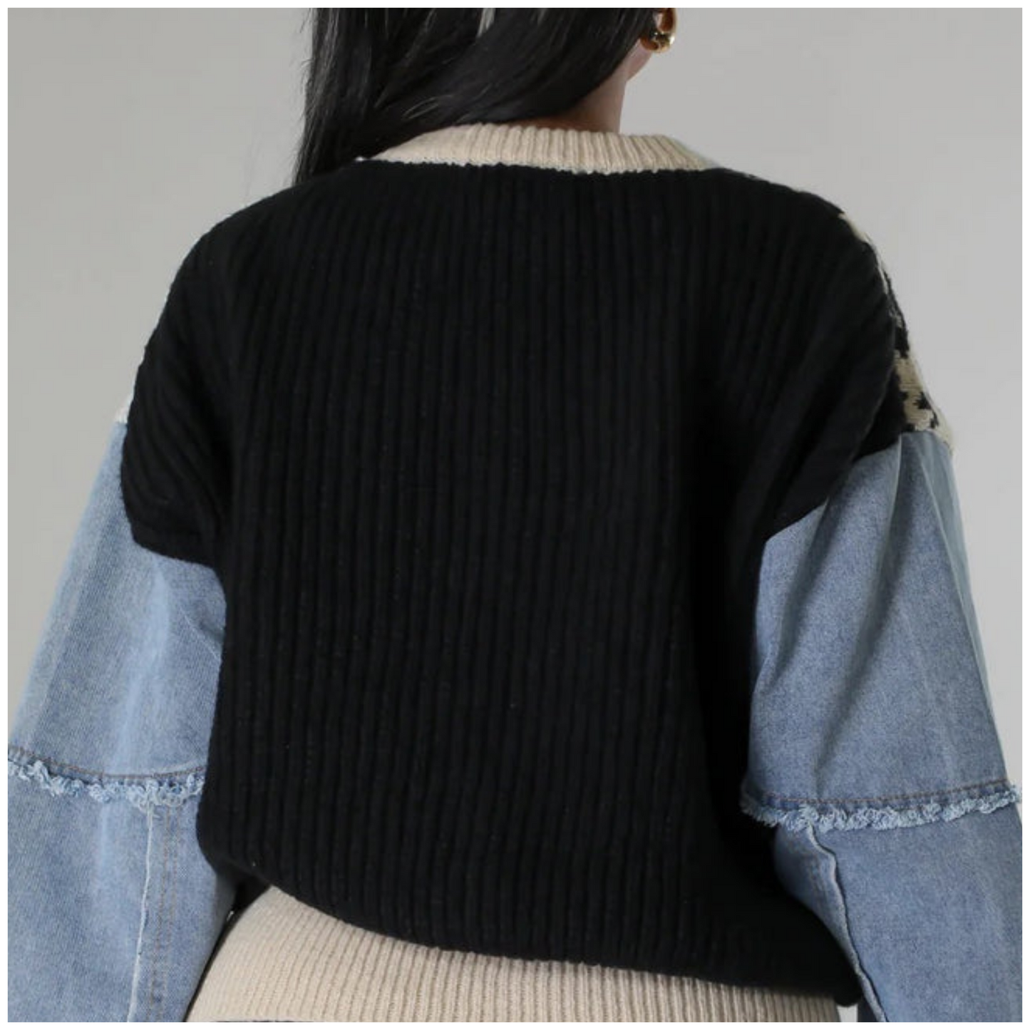 UNBOTHERED DENIM SWEATER