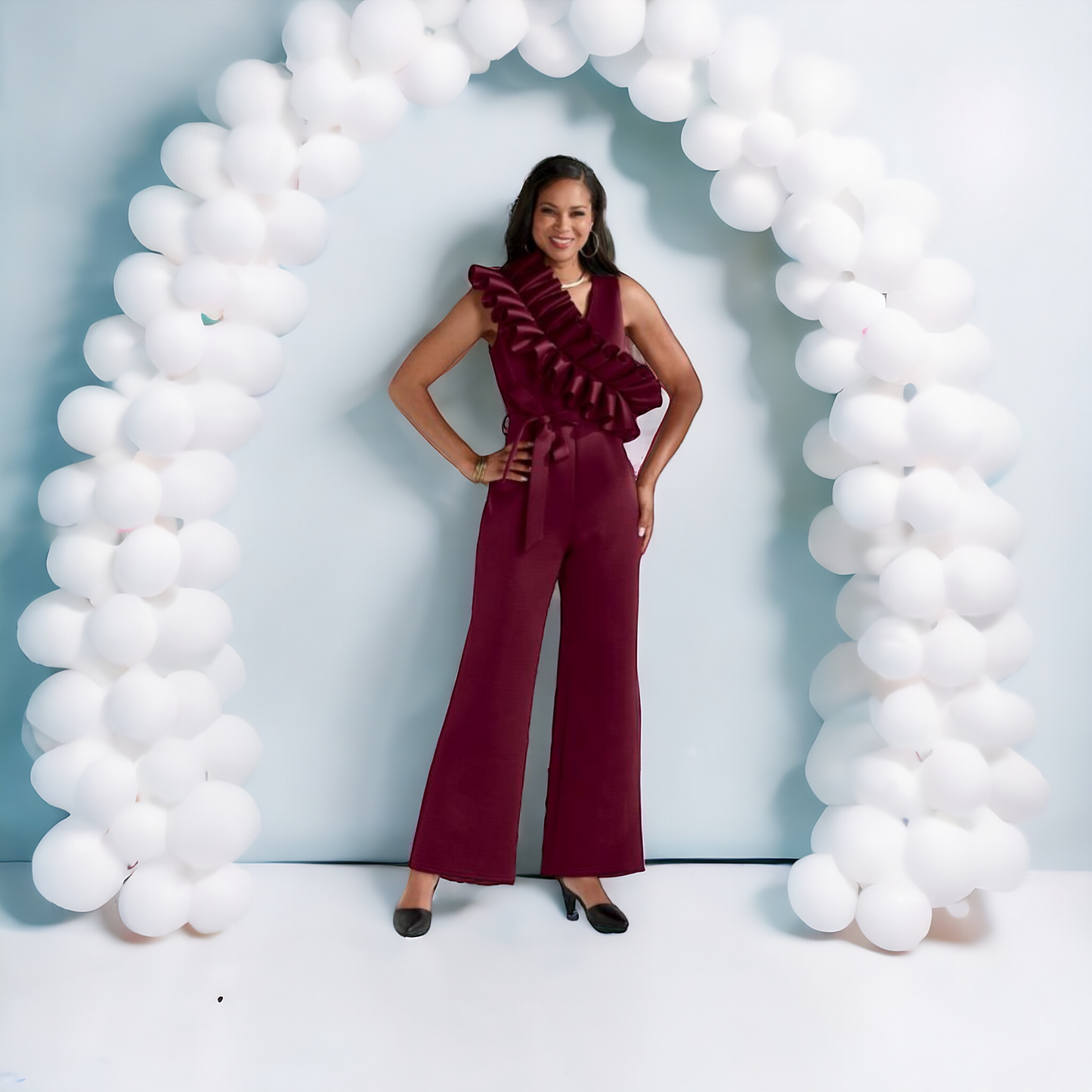DON'T RUFFLE MY FEATHER JUMPSUIT